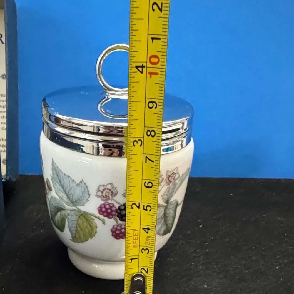 Vintage Royal Worcester Egg Coddler with Berry Motif (LAVINIA)